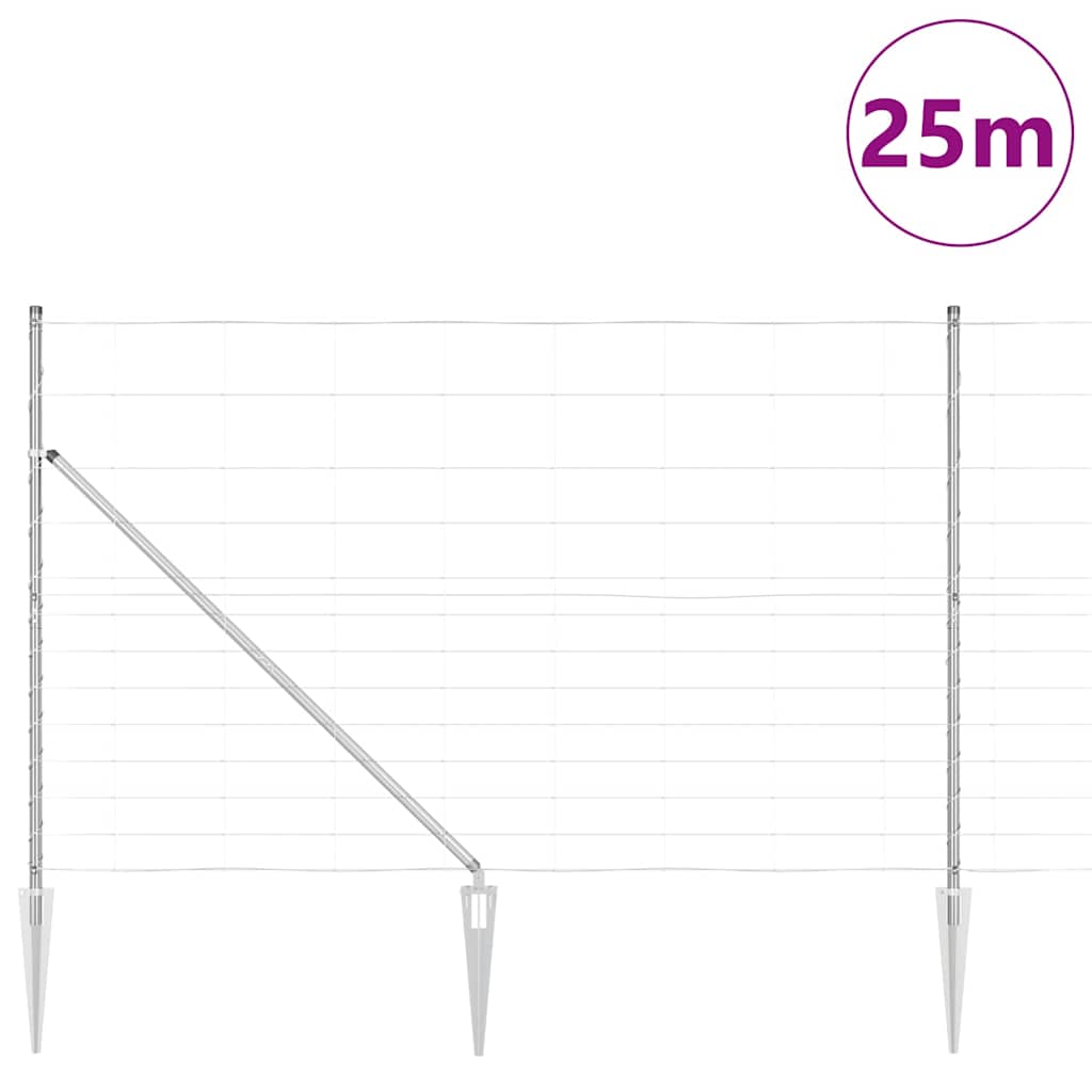 vidaXL Ogrodzenie z drutu spawanego z kolcami 25 x 1,5 m (S x W)