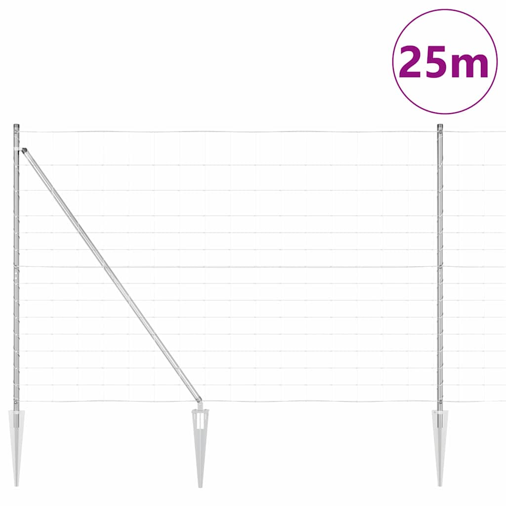 vidaXL Ogrodzenie z drutu spawanego z kolcami 25 x 1,6 m (S x W)