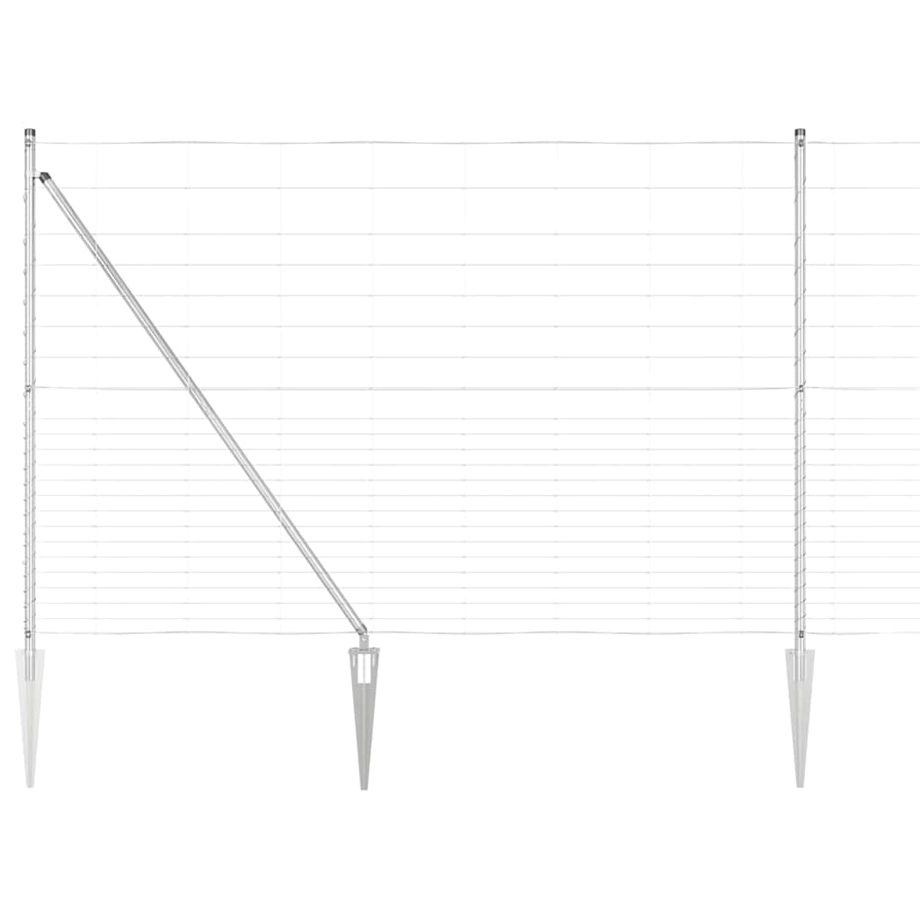 vidaXL Ogrodzenie z drutu spawanego z kolcami 25 x 1,6 m (S x W)