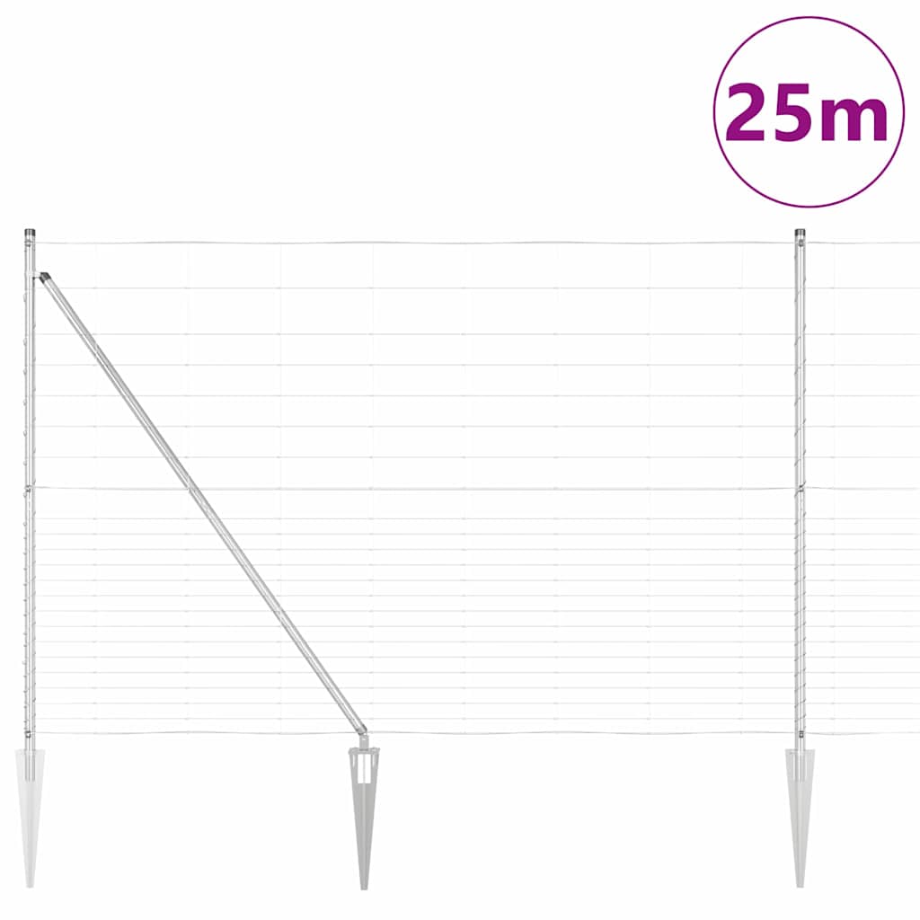 vidaXL Ogrodzenie z drutu spawanego z kolcami 25 x 1,6 m (S x W)