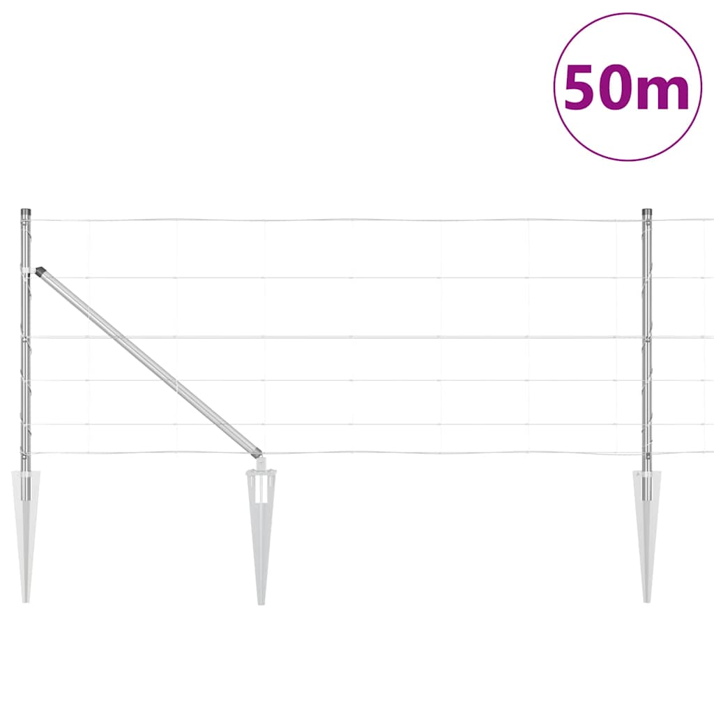 vidaXL Ogrodzenie z drutu spawanego z kolcami 50 x 0,8 m (S x W)