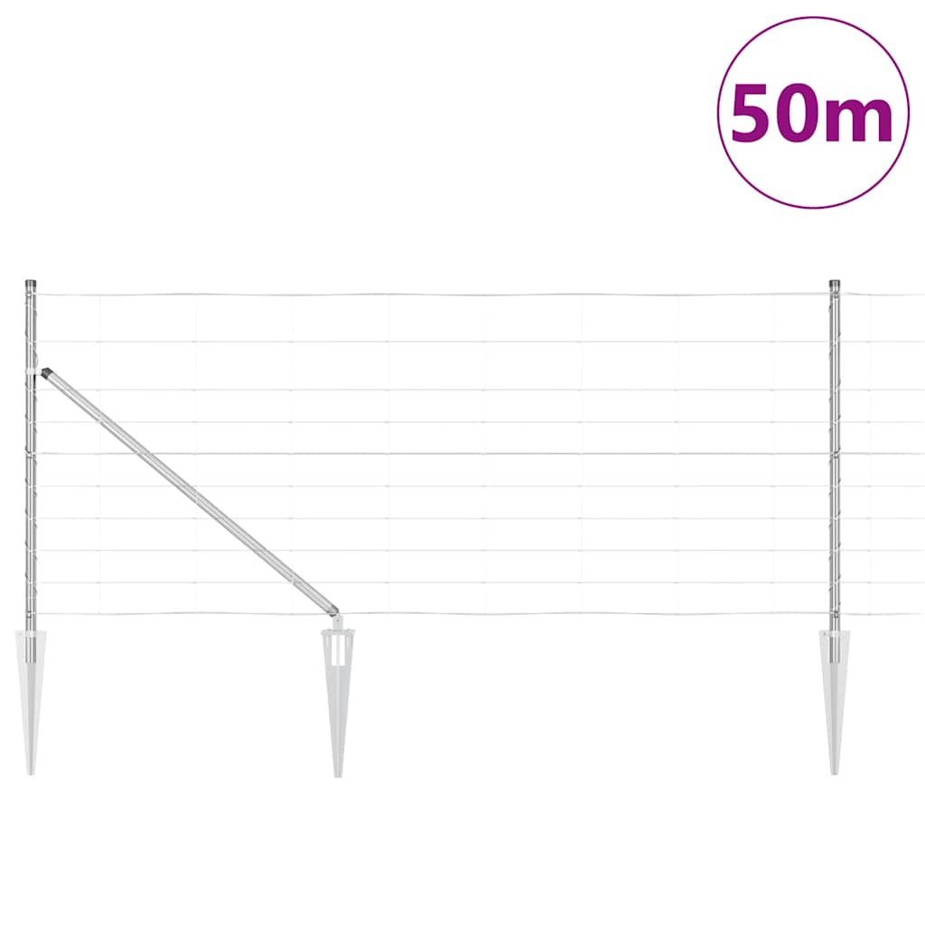 vidaXL Ogrodzenie z drutu spawanego z kolcami 50 x 1 m (S x W)