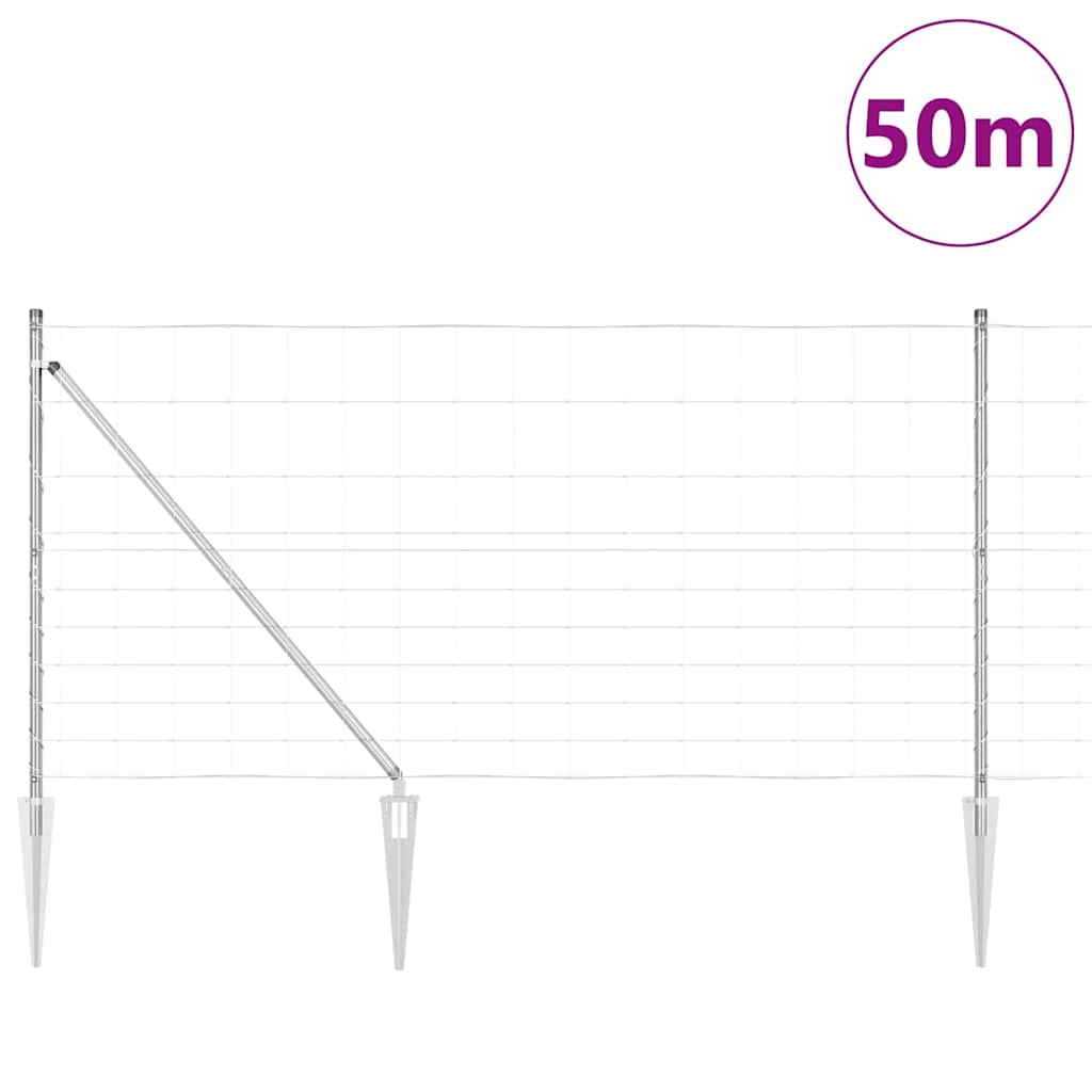 vidaXL Ogrodzenie z drutu spawanego z kolcami 50 x 1,2 m (S x W)