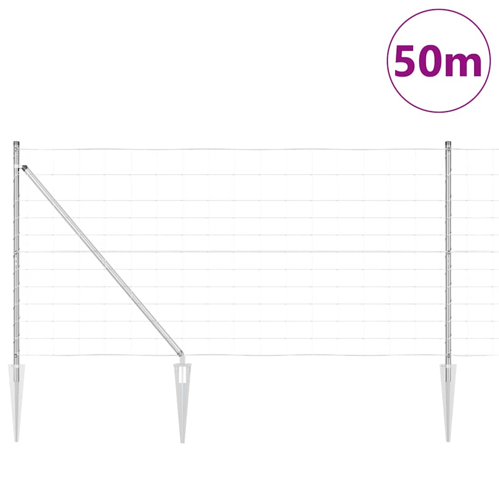vidaXL Ogrodzenie z drutu spawanego z kolcami 50 x 1,2 m (S x W)