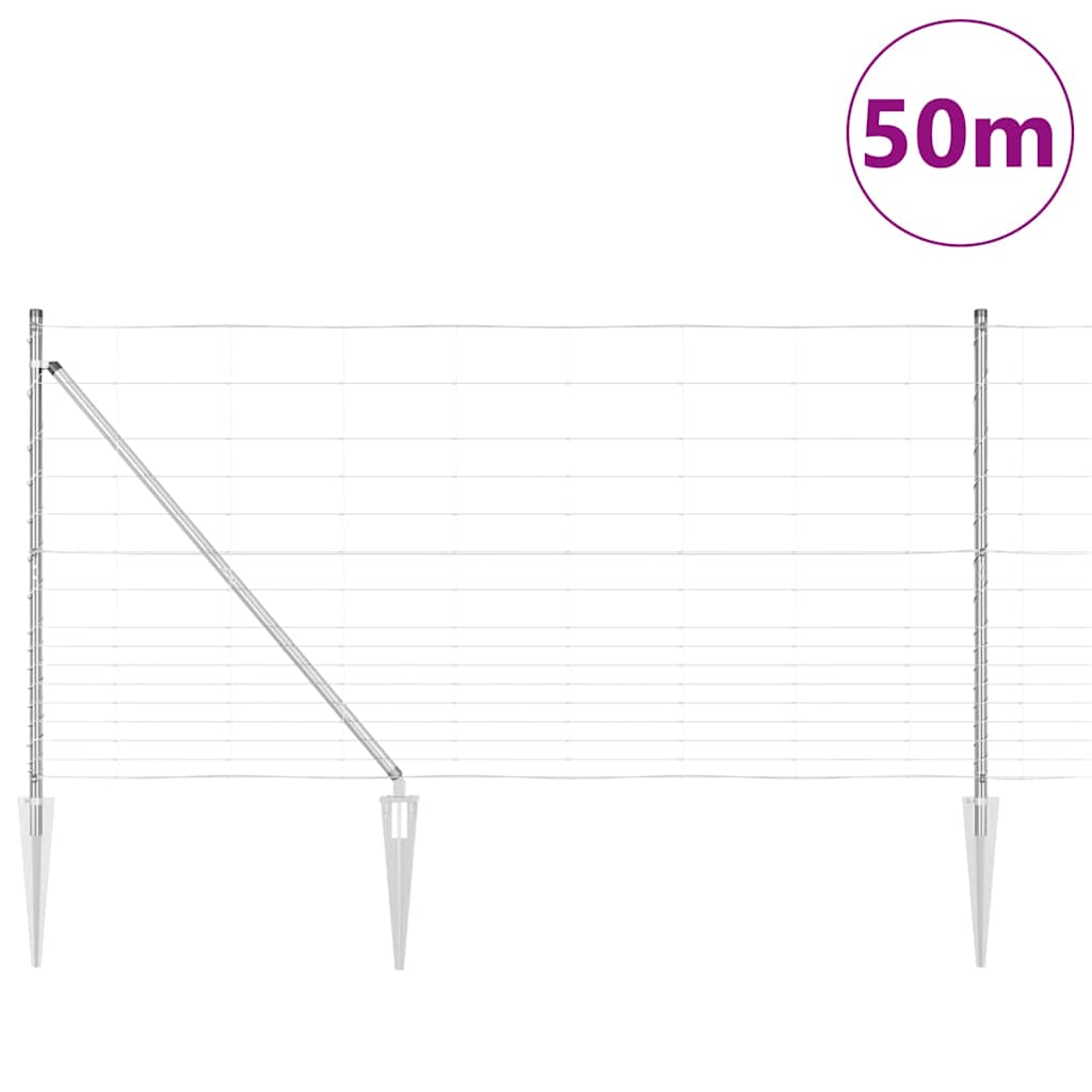 vidaXL Ogrodzenie z drutu spawanego z kolcami 50 x 1,2 m (S x W)