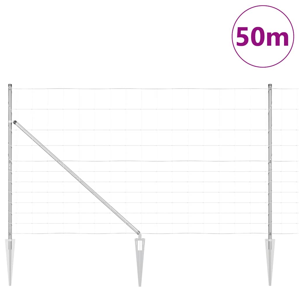 vidaXL Ogrodzenie z drutu spawanego z kolcami 50 x 1,4 m (S x W)