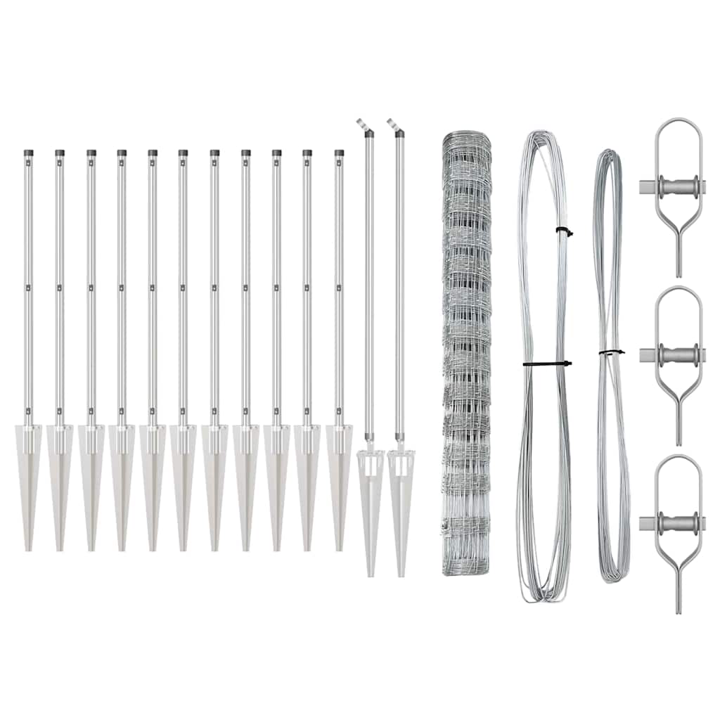 vidaXL Ogrodzenie z drutu spawanego z kolcami 50 x 1,4 m (S x W)
