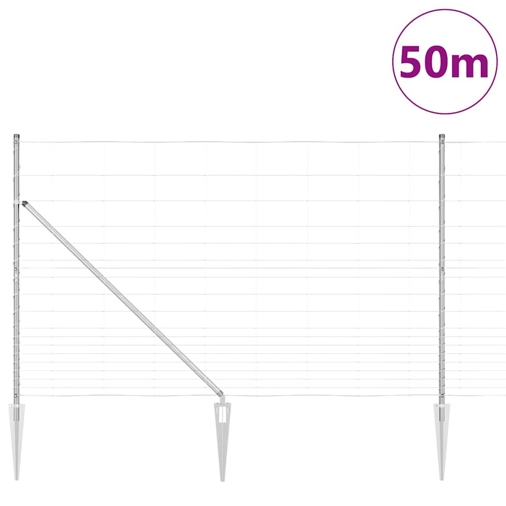 vidaXL Ogrodzenie z drutu spawanego z kolcami 50 x 1,5 m (S x W)