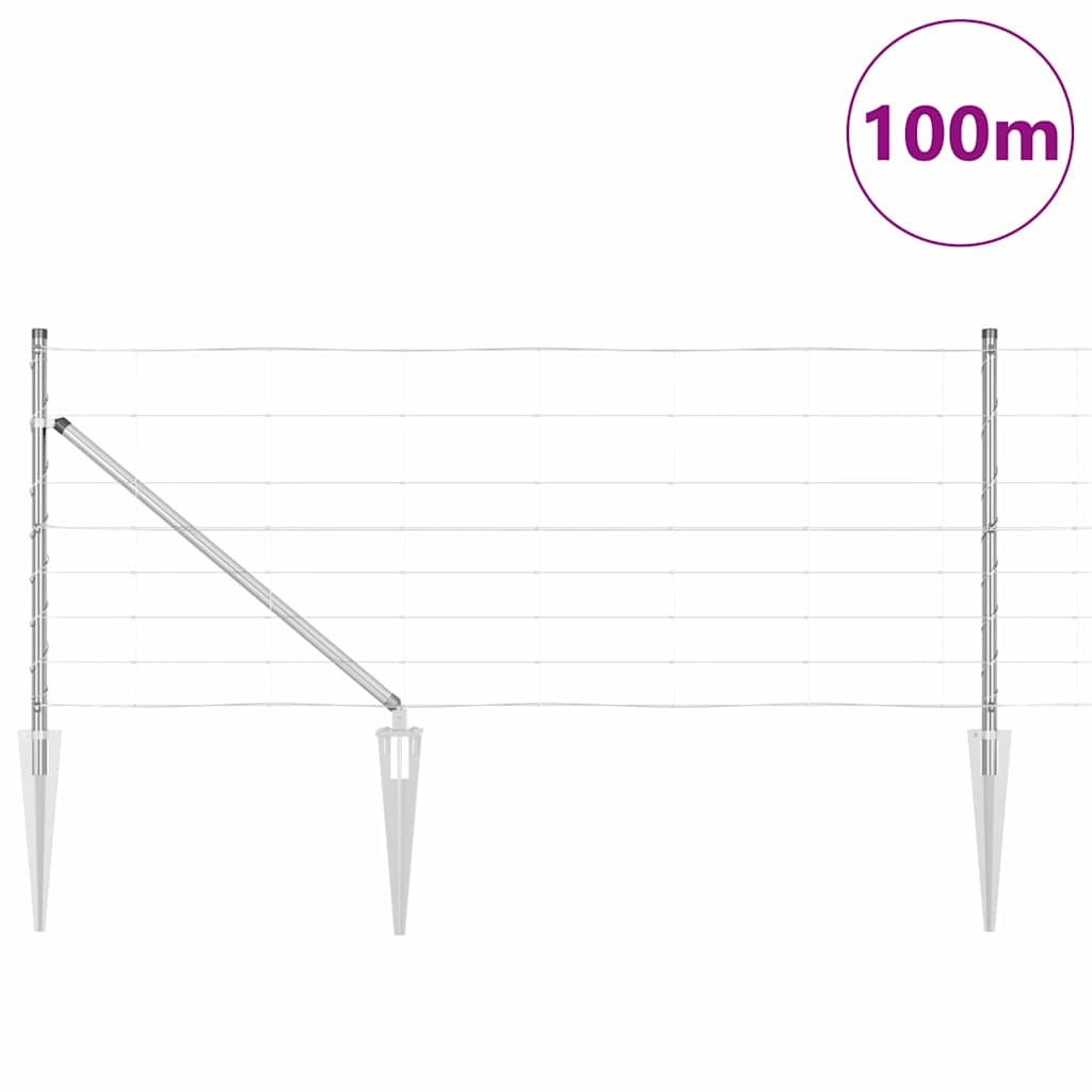 vidaXL Ogrodzenie z drutu spawanego z kolcami 100 x 0,8 m (S x W)