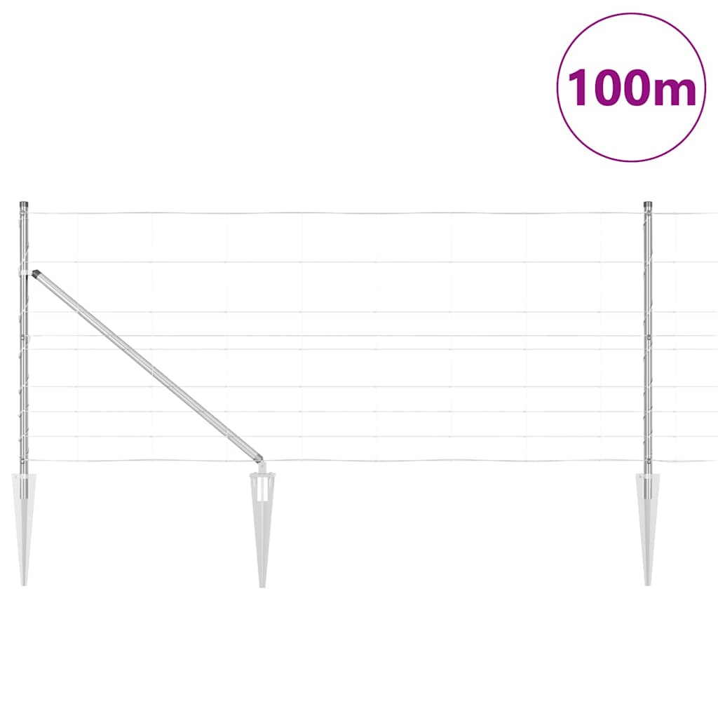 vidaXL Ogrodzenie z drutu spawanego z kolcami 100 x 1 m (S x W)