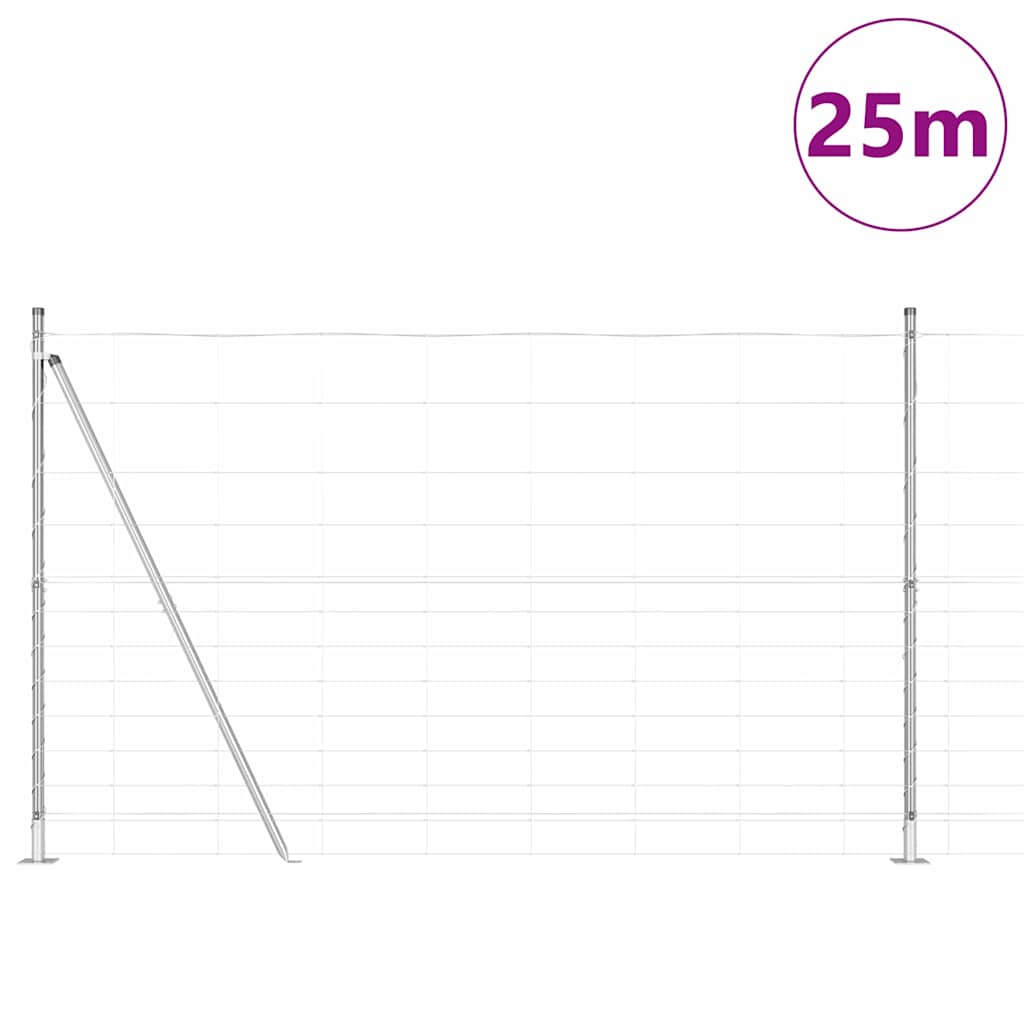vidaXL Ogrodzenie spawane z podstawą betonową 25 x 1,5 m (S x W)