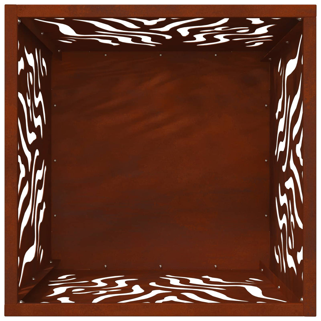 vidaXL Kominek Brązowy 40 x 40 x 40 cm stal kortenowska