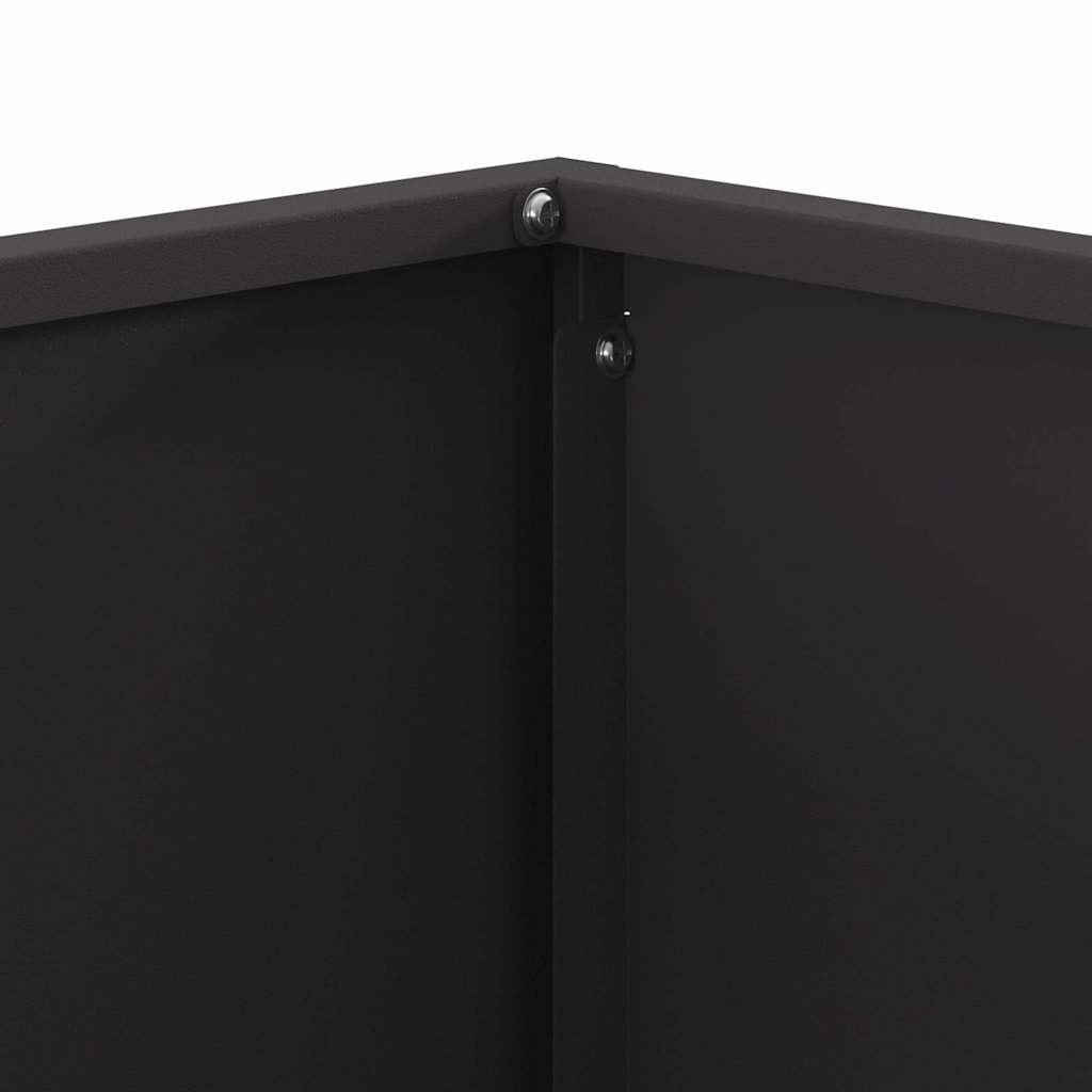 vidaXL Kominek Czarny 60 x 60 x 40 cm stal kortenowska