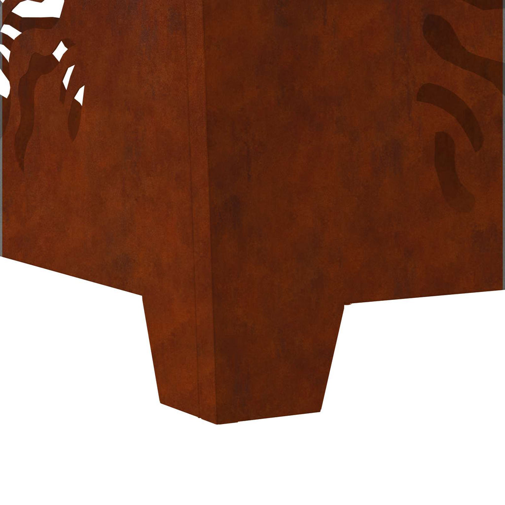 vidaXL Kominek Brązowy 60 x 60 x 40 cm stal kortenowska