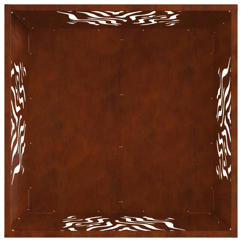 vidaXL Kominek Brązowy 60 x 60 x 40 cm stal kortenowska