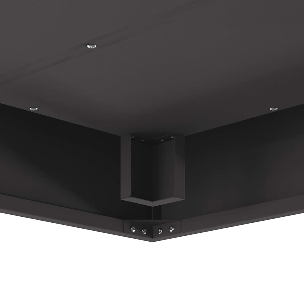 vidaXL Kominek Czarny 80 x 80 x 40 cm Stal
