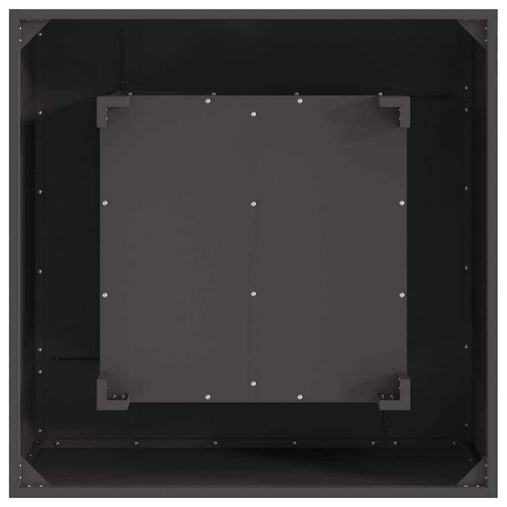 vidaXL Kominek Czarny 80 x 80 x 40 cm Stal