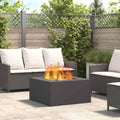 vidaXL Kominek Czarny 80 x 80 x 40 cm Stal