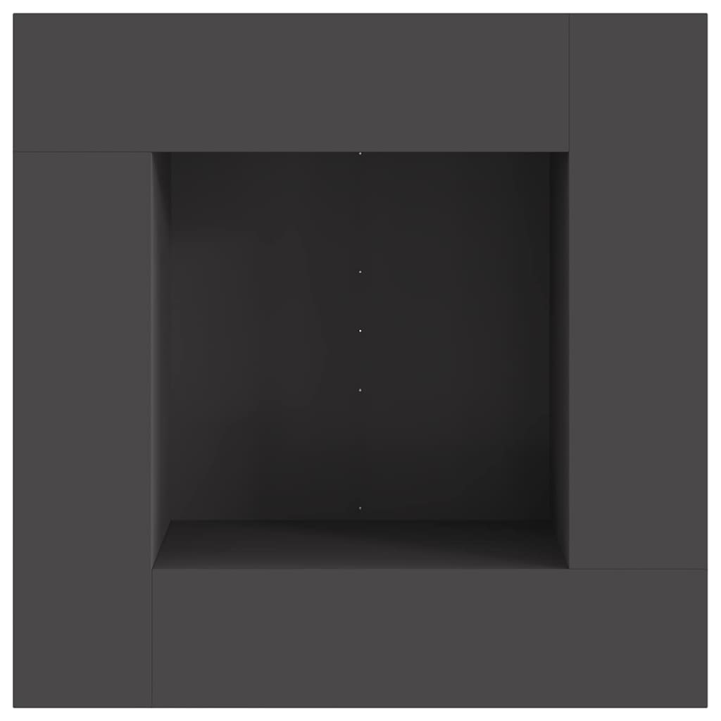 vidaXL Kominek Czarny 80 x 80 x 40 cm Stal