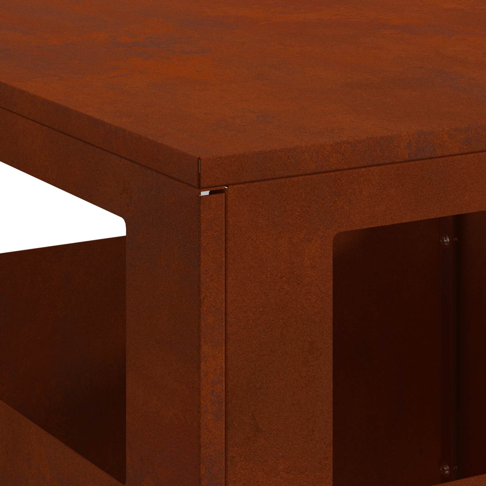 vidaXL Kominek Brązowy Stal odporna na warunki atmosferyczne