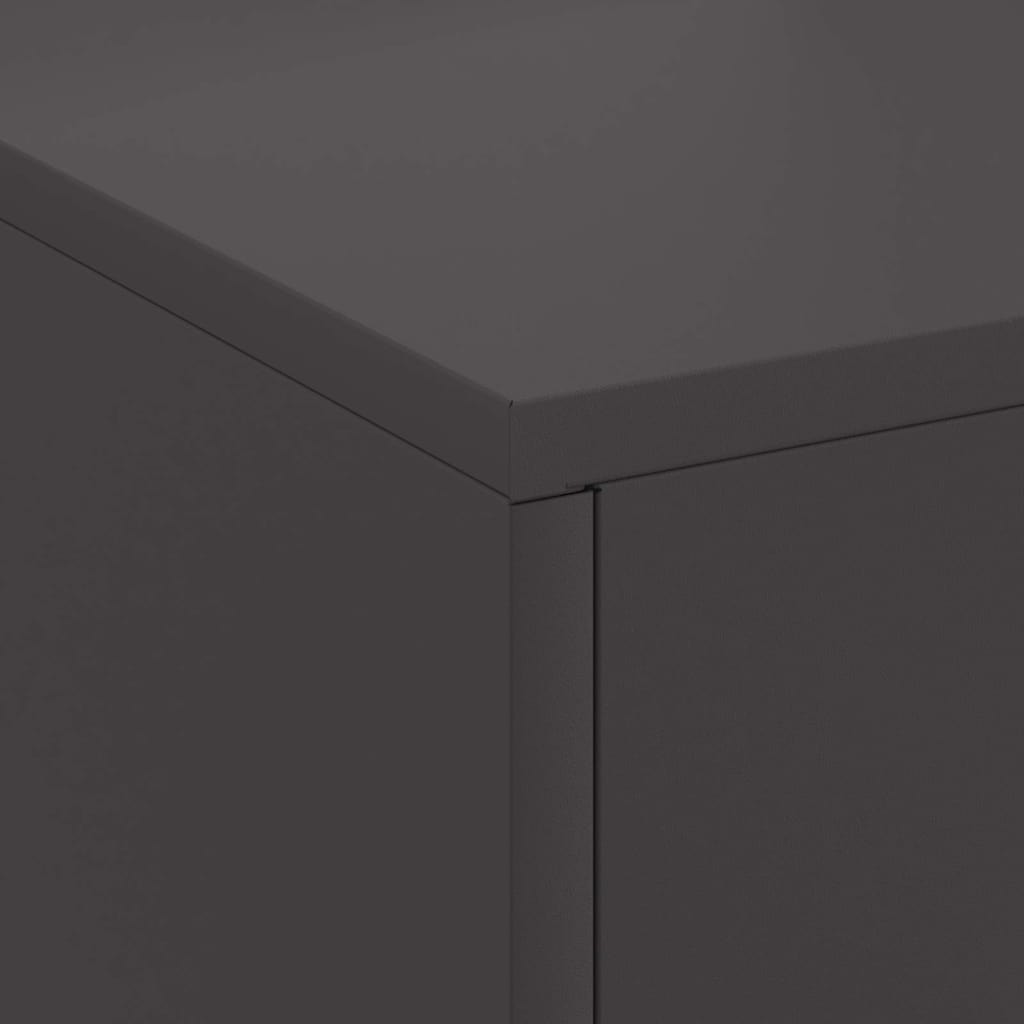 vidaXL Kominek Czarny 80 x 50 x 96 cm Stal zimnogięta
