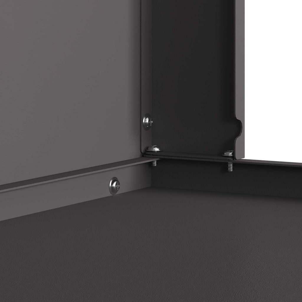 vidaXL Kominek Czarny 80 x 50 x 96 cm Stal zimnogięta