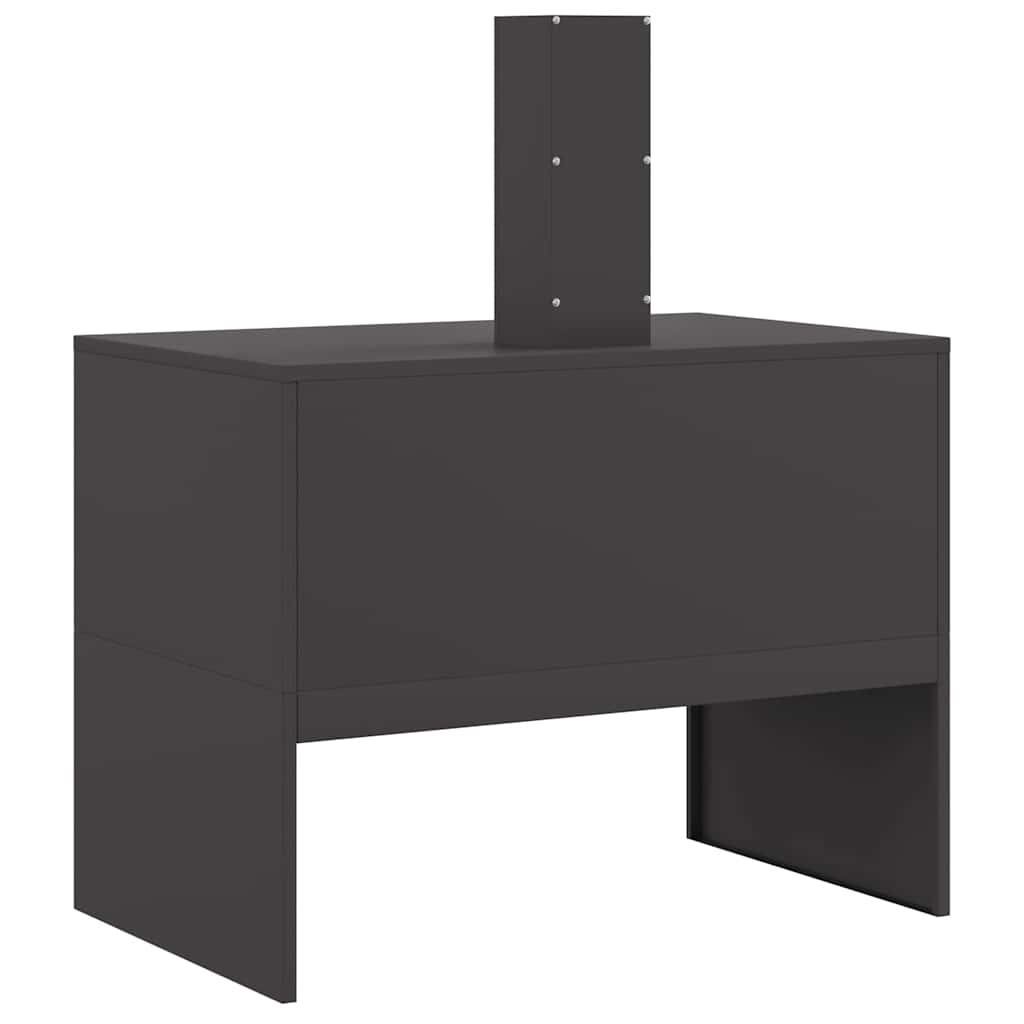 vidaXL Kominek Czarny 80 x 50 x 96 cm Stal zimnogięta