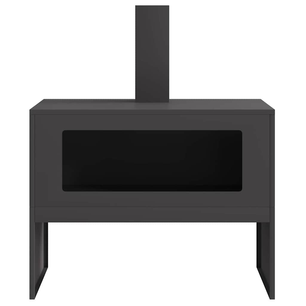 vidaXL Kominek Czarny 80 x 50 x 96 cm Stal zimnogięta