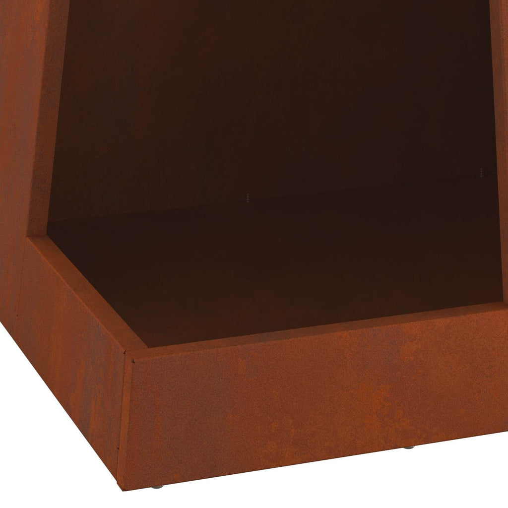 vidaXL Kominek Brązowy 35 x 35 x 100 cm Stal pogodowa