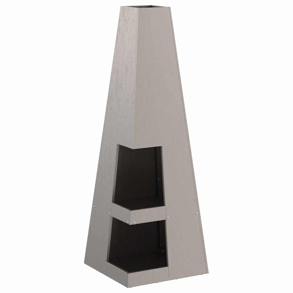 vidaXL Kominek Brązowy 35 x 35 x 100 cm Stal pogodowa