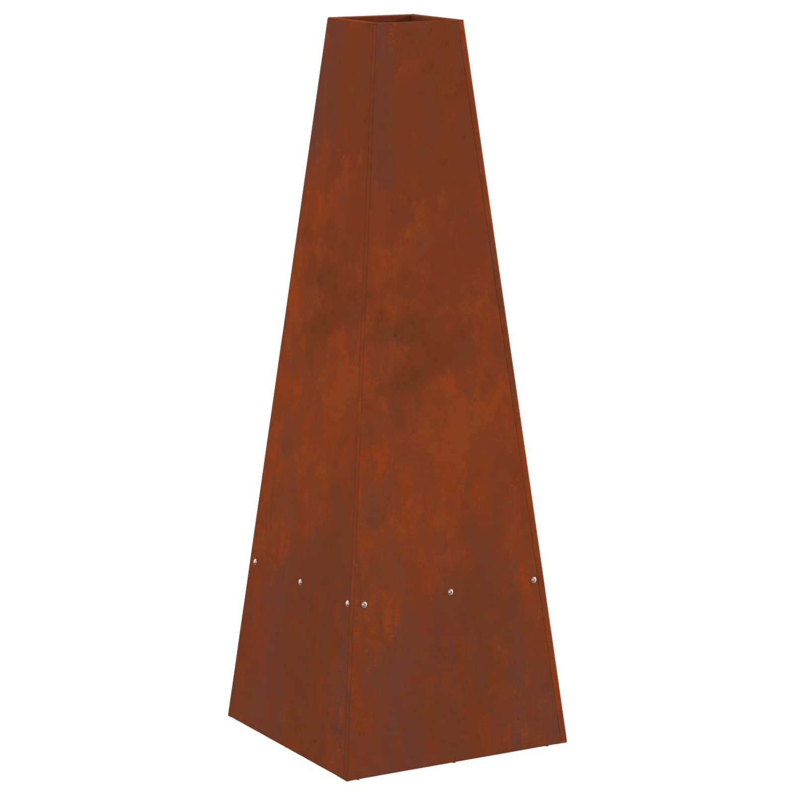 vidaXL Kominek Brązowy 35 x 35 x 100 cm Stal pogodowa
