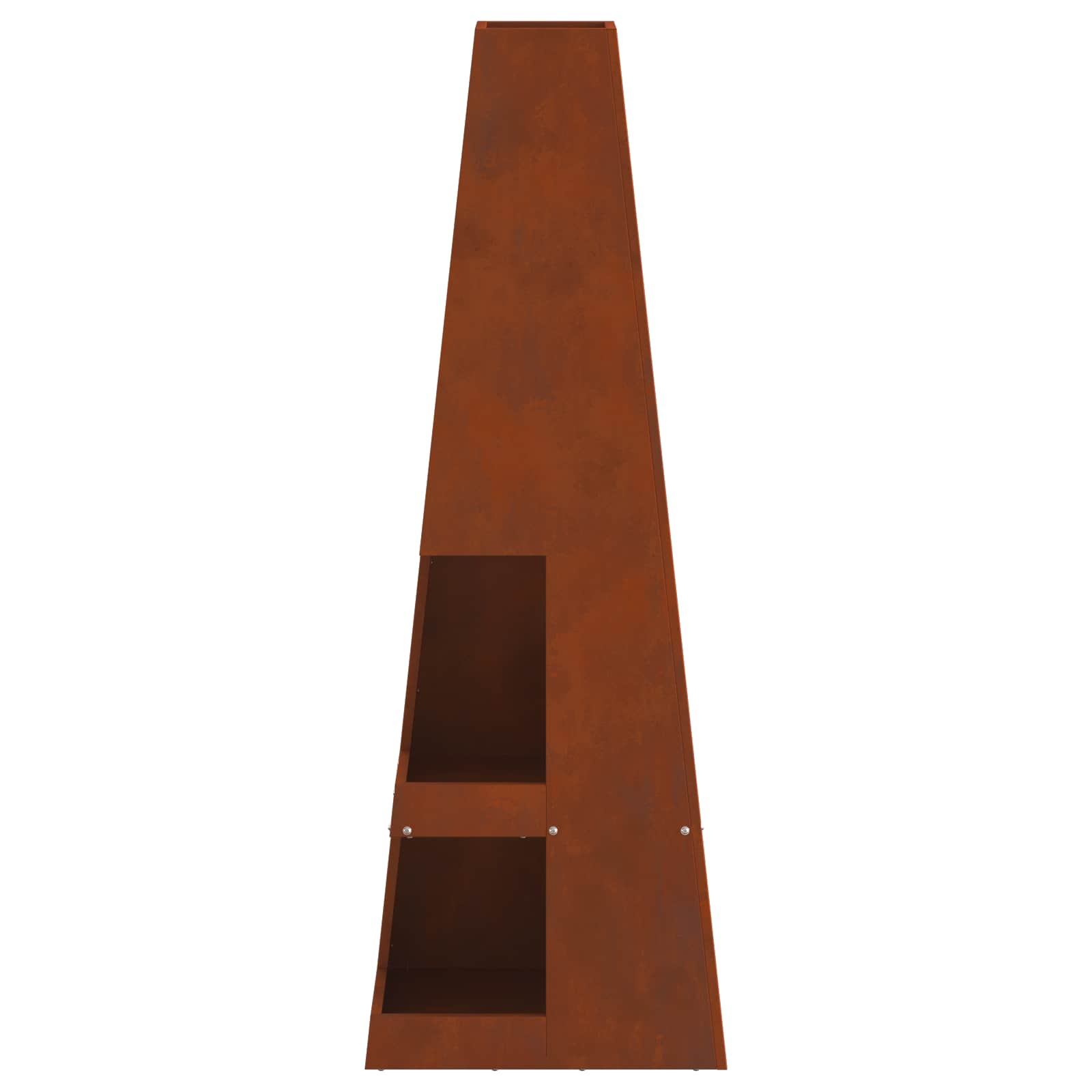 vidaXL Kominek Brązowy 35 x 35 x 100 cm Stal pogodowa