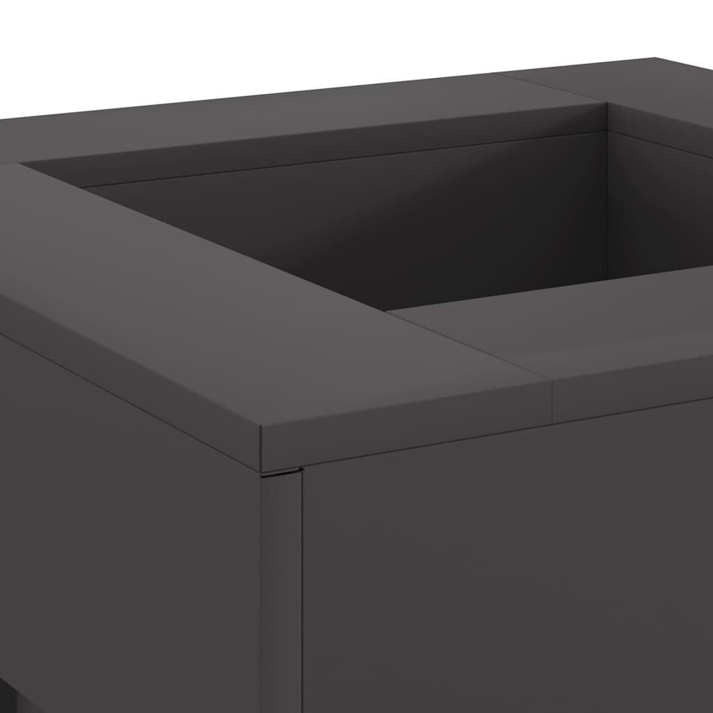 vidaXL Kominek Czarny Stal odporna na warunki atmosferyczne