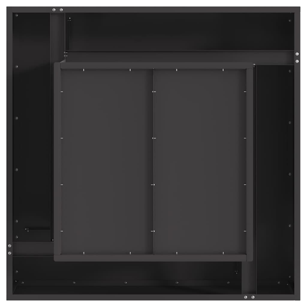vidaXL Kominek Czarny 80 x 80 x 40 cm Stal