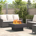 vidaXL Kominek Czarny 80 x 80 x 40 cm Stal