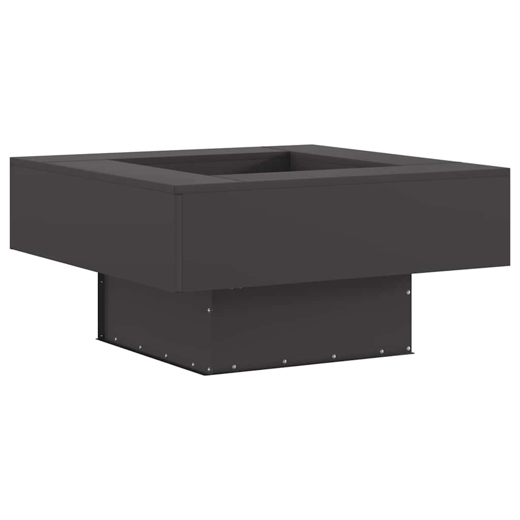 vidaXL Kominek Czarny 80 x 80 x 40 cm Stal