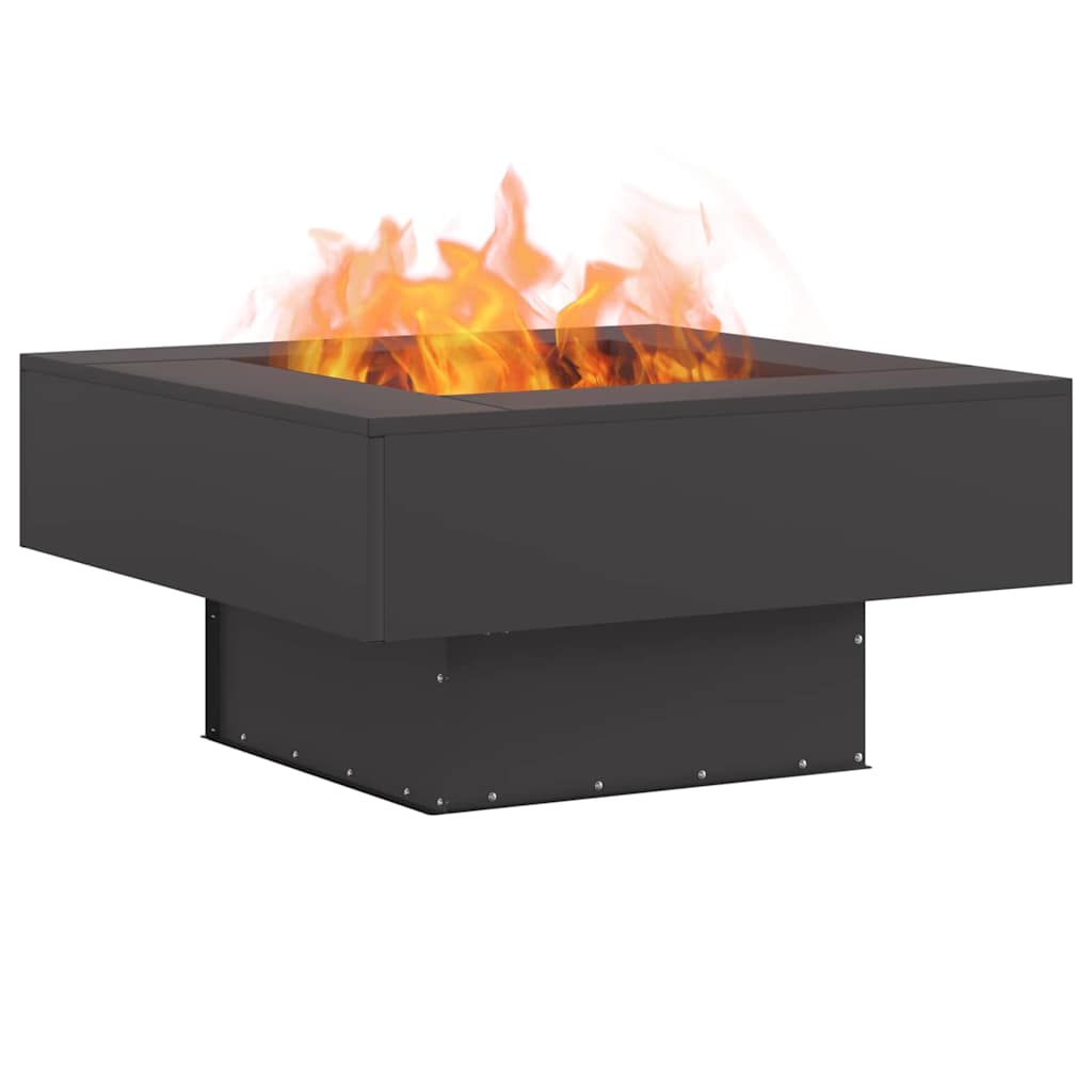vidaXL Kominek Czarny 80 x 80 x 40 cm Stal