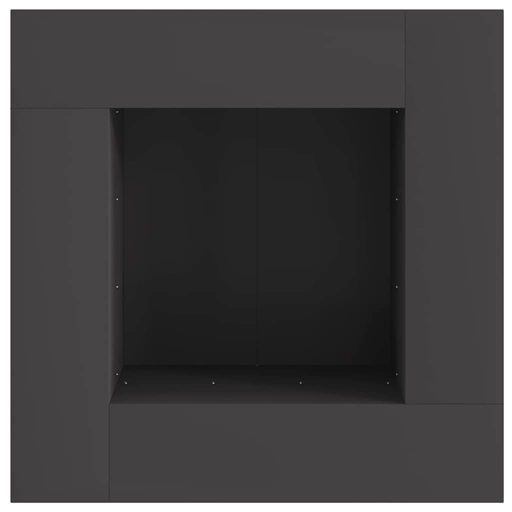 vidaXL Kominek Czarny 80 x 80 x 40 cm Stal