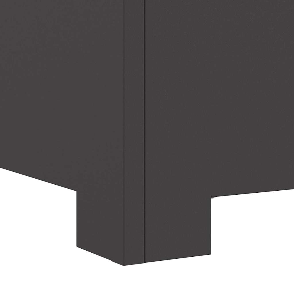 vidaXL Kominek Czarny 80 x 80 x 40 cm Stal