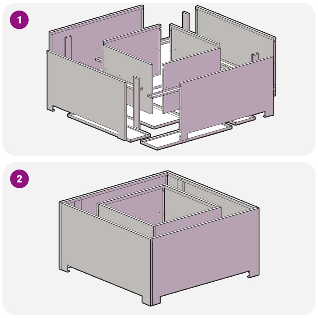 vidaXL Kominek Czarny 80 x 80 x 40 cm Stal
