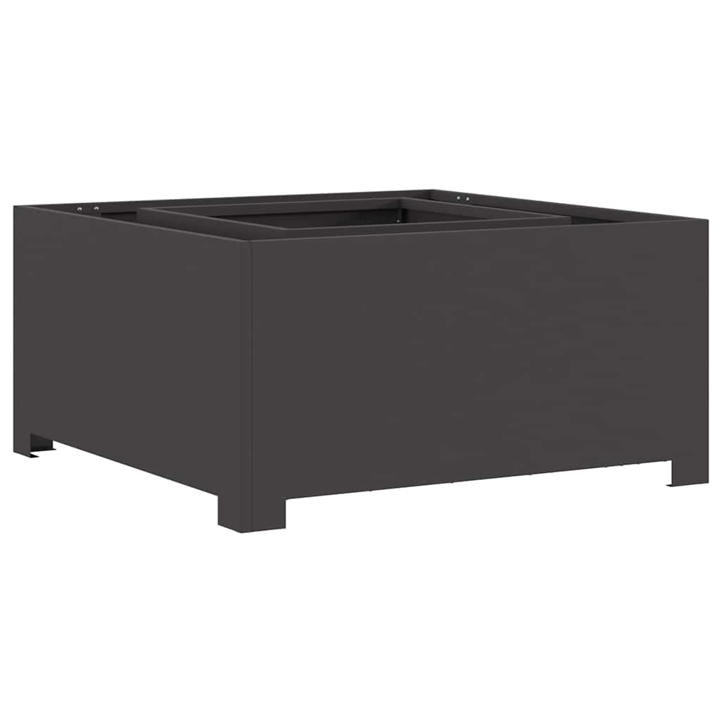 vidaXL Kominek Czarny 80 x 80 x 40 cm Stal