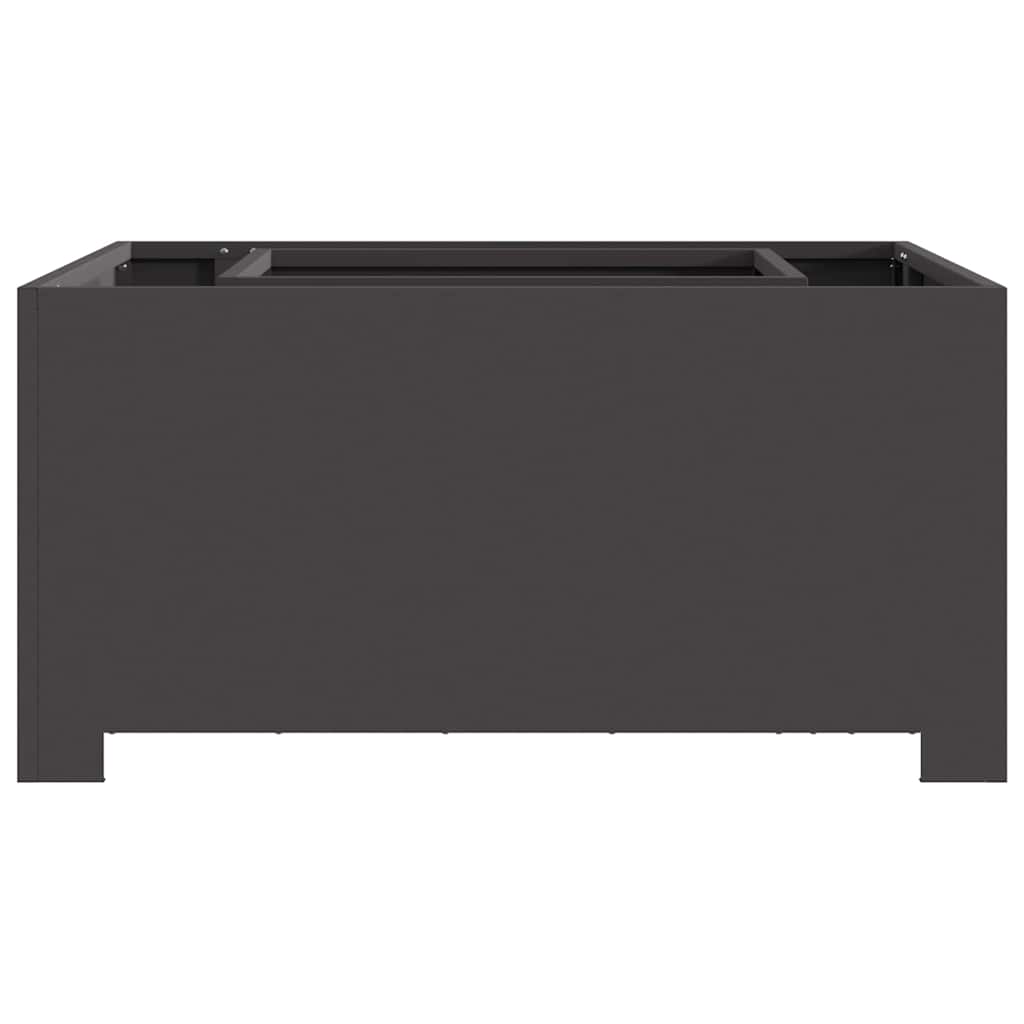 vidaXL Kominek Czarny 80 x 80 x 40 cm Stal
