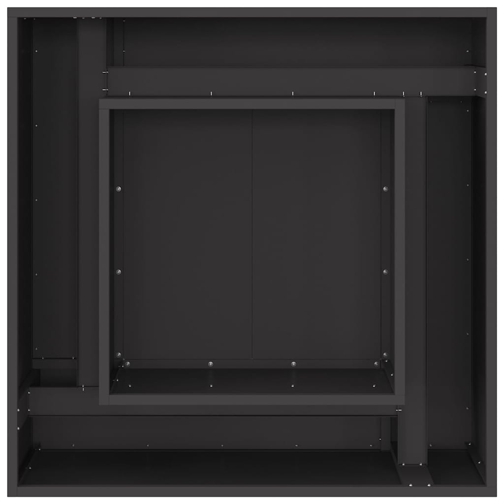 vidaXL Kominek Czarny 80 x 80 x 40 cm Stal