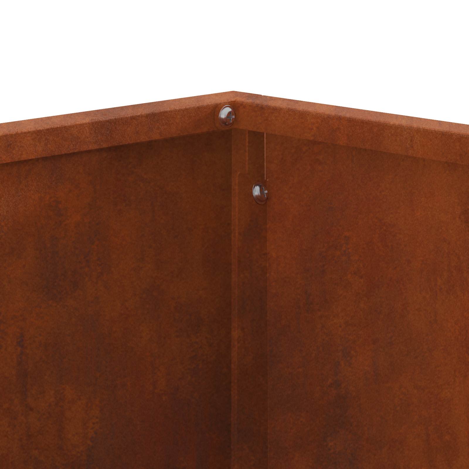 vidaXL Kominek Brązowy 60 x 60 x 30 cm Stal pogodowa