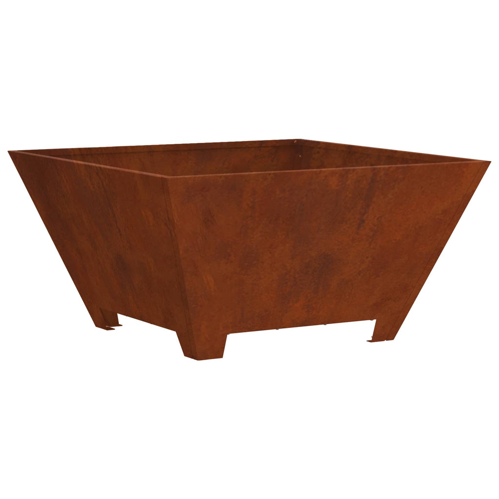 vidaXL Kominek Brązowy 60 x 60 x 30 cm Stal pogodowa
