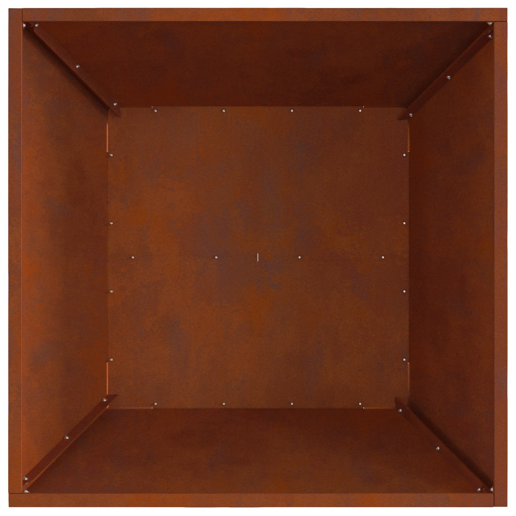 vidaXL Kominek Brązowy 60 x 60 x 30 cm Stal pogodowa
