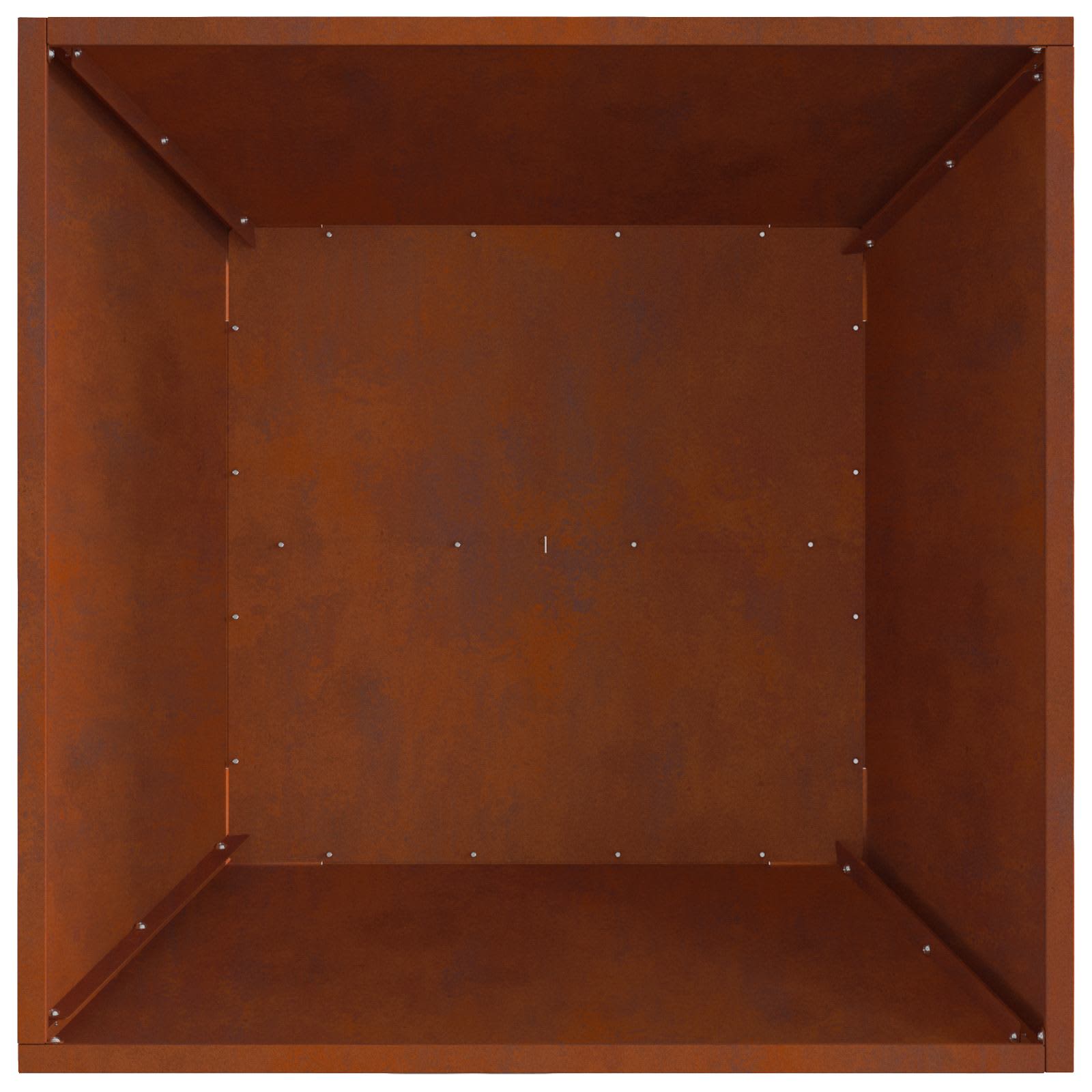 vidaXL Kominek Brązowy 60 x 60 x 30 cm Stal pogodowa