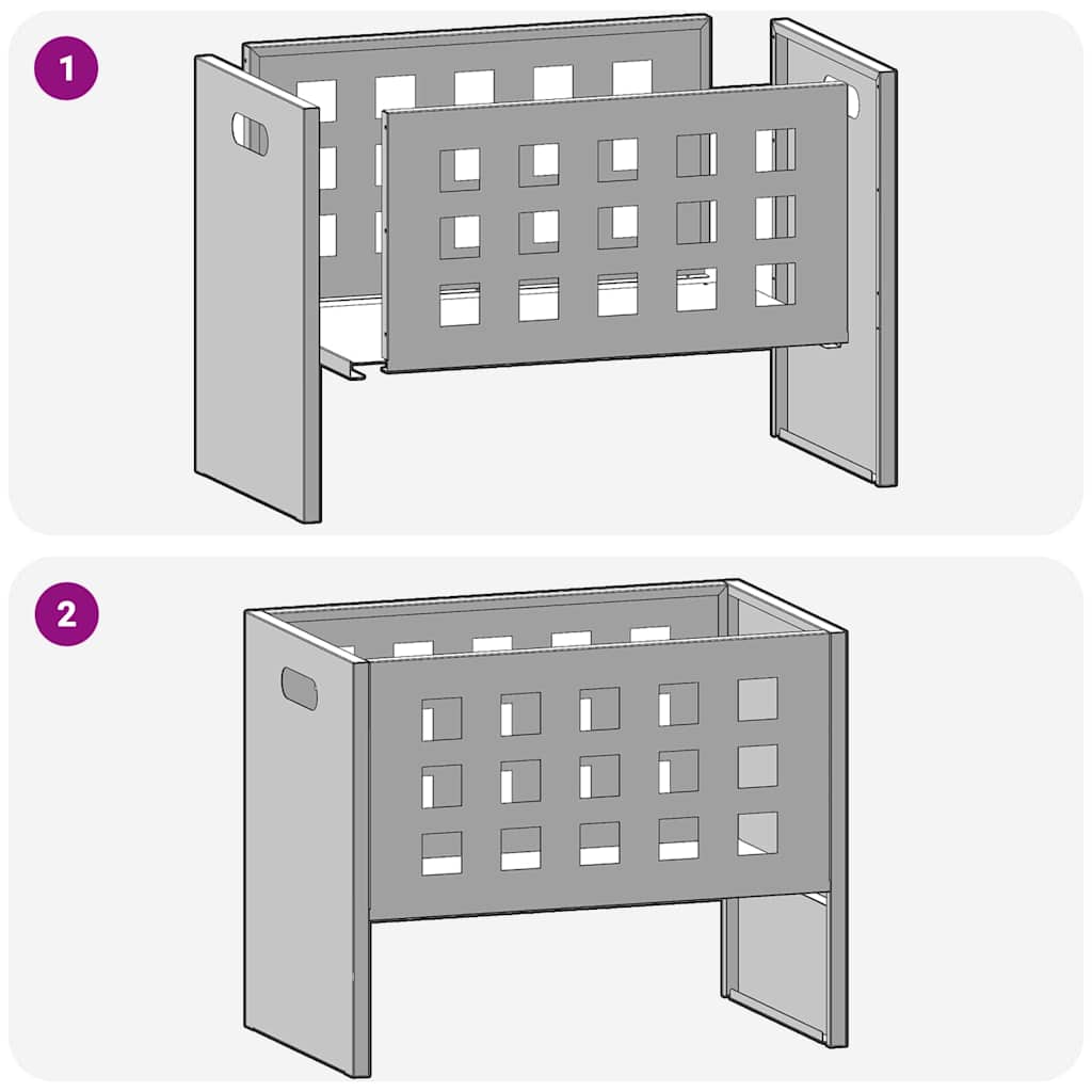 vidaXL Kominek Czarny 50 x 30 x 40 cm Stal