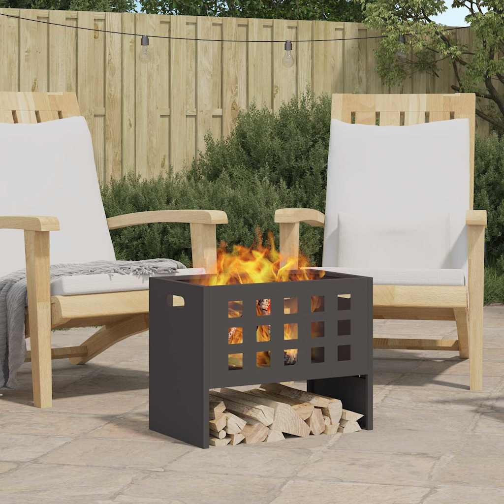 vidaXL Kominek Czarny 50 x 30 x 40 cm Stal