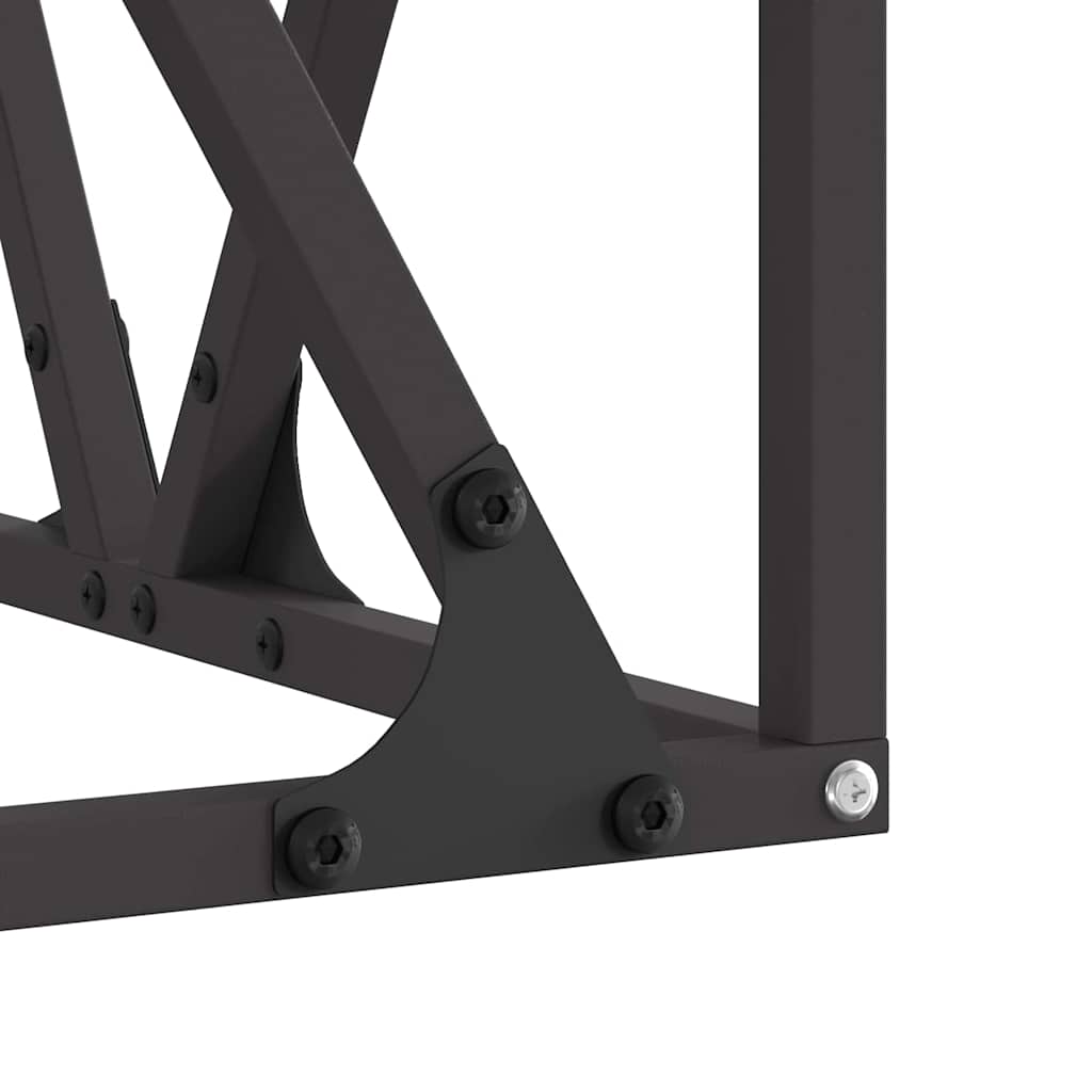 vidaXL Kominek Czarny Stal odporna na warunki atmosferyczne